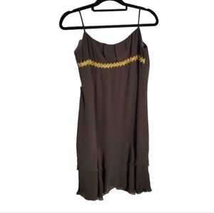 J.K. Collection empire bodice sheer tiers mini dress Size Medium